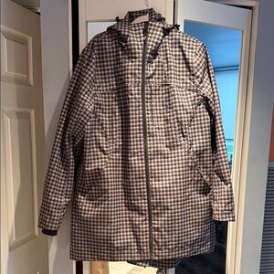 Kerrits Brown Checkered Raincoat